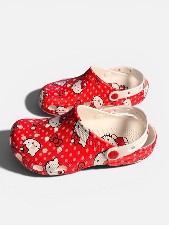 Hello Kitty Shoes - Hello Kitty Red Polka Dot Kids Slip-On Clogs | NWOT | W8 M6